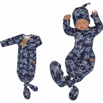 Kojenecký body Z&Z Kojenecký rostoucí bavlněný overálek + čepička Květy, granát Velikost koj oblečení: 56/62 (0-3m)