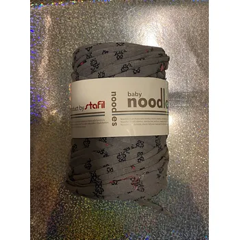 Příze Špagetová příze Baby noodles černé květiny (Značka Stafil)