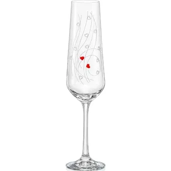 Sklenice CRYSTALEX sklenice na šumivé víno 200ml SPARKLY LOVE / 2ks * (Cena za set 2 kusy)