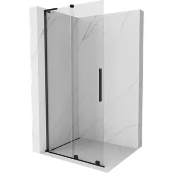 Mexen Velar L Walk-in posuvná sprchová stěna 110 x 200 cm, transparentní 8 mm, černá - 871-110-003-03-70 Sprchové stěny