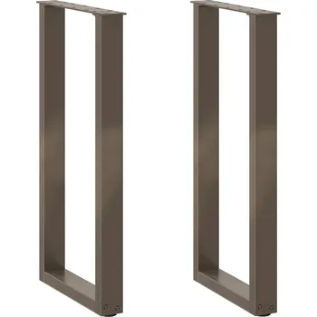 Stolová podnož OMAXI Nohy konzolového stolku ve tvaru U 2 ks přírodní ocel 38 x (72-73) cm ocel 311146