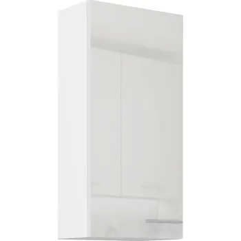 Kuchyňská skříňka LARA wh | horní skříňka 45G-90 1F s policemi | 45 cm | UNI dvířka | VYSOKÁ | bílá lesk