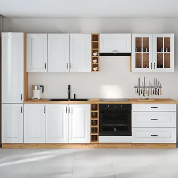 Kuchyňská linka Kuchyňská linka STILO ab | 315 cm | PREMIUM BOX | artisan/bílá