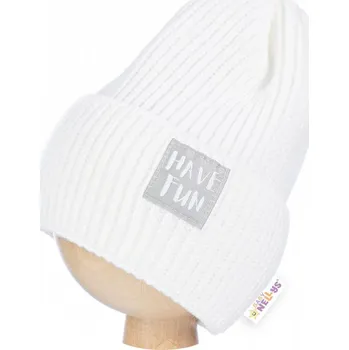Kojenecký body Detská zimní čepice Have Fun - bílá, BABY NELLYS Velikost koj oblečení: 62-74 (3-9m)