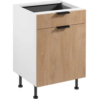 SORENTO bp | dolní skříňka D60S1 se zásuvkou a příborníkem | 60 cm | UNI provedení | bílá/puccini