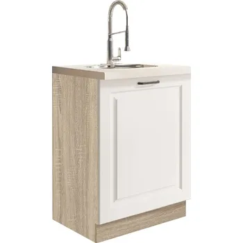 SMART b | dolní skříňka SM-11D dřezová | 60 cm | VÝBĚR KORPUSU | UNI dvířka | bílá mat