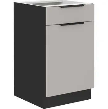 ARONA | dolní skříňka 50 D 1F 1S se zásuvkou a policí PREMIUM BOX | 50 cm | UNI | černá/kašmír