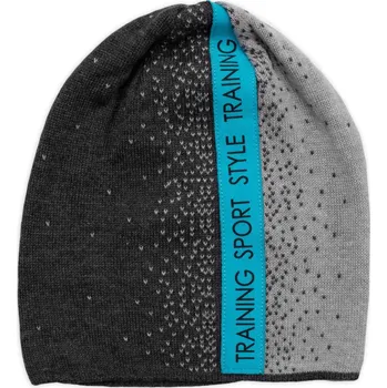 Kojenecké oblečení BN Jarní, podzimní čepice TRAINING SPORT, tyrkys/šedá, 40-46 cm Velikost koj oblečení: 92/98 (18-36m)