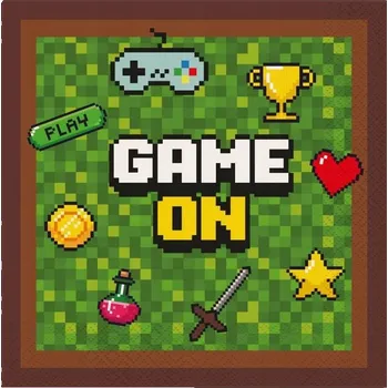 Papírový ubrousek Papírové ubrousky Game On, 33 x 33 cm, 20 ks