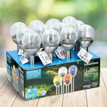 Venkovní osvětlení 120. Venkovní lampa Grundig Solární LED osvětlení Ø8x34cm