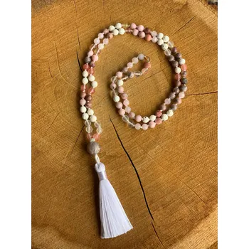 Náhrdelník RV studio Louny s.r.o. Korálky Mala ze vzácných kamenů - Madagaskar, Kříšťál, Láva a Jaspis