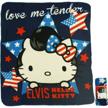 Dětská deka Dětská deka Sun City 120 x 140 Cm modrá Hello Kitty