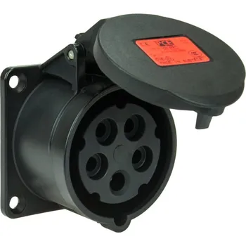 Elektrická zásuvka Hermetická Elektrická Zásuvka Pce černá