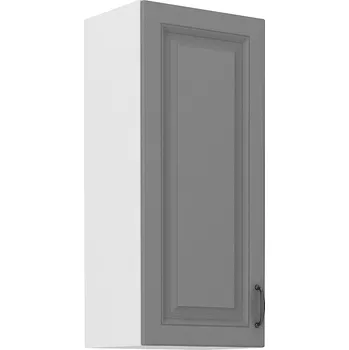 STILO bs | horní skříňka 40G-90 1F se 3 policemi | 40 cm | bílá/šedá | UNI dvířka