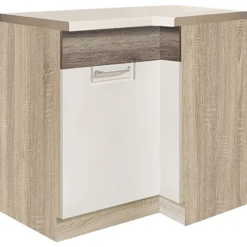 Kuchyňská skříňka ECONO wh | dolní skříňka ECO-15D rohová | 100x70 cm | san remo/bílá lesk | VÝBĚR KORPUSU