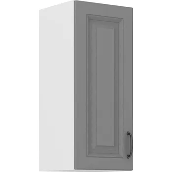 Kuchyňská skříňka STILO bs | horní skříňka 30G-72 1F s 2 policemi | 30 cm | bílá/šedá | UNI dvířka