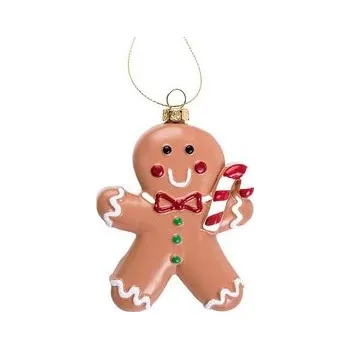 Závěsná dekorace| EVI RED | perníček | 10 cm | 710384