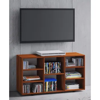 Televizní stolek Vcm Tv stolek s 8 policemi, ořech