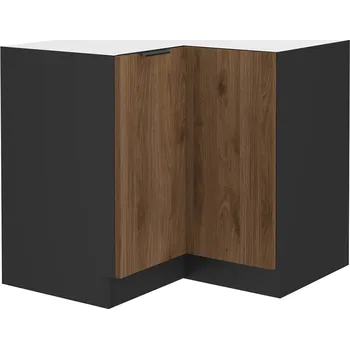 MONZA o | dolní skříňka 90x90 ND 2F rohová s policí | 90x90 cm | černá/ořech okapi