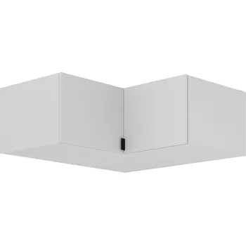 Šatní skříň FOX b | rohový nástavec s dvířky | bílá | do systému FOX