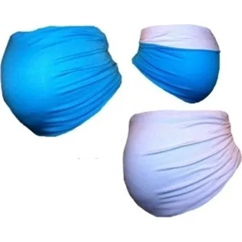 Těhotenská móda Be MaaMaa Těhotenský pás DUO - modrá s bílou Velikost oblečení: S/M