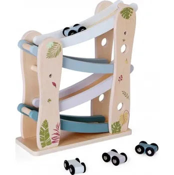 Derrson dřevěná závodní dráha Jungle Boy se 4 autíčky