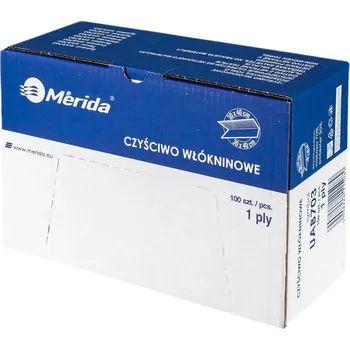 Utěrka Čistivo z netkané textílie, bílé, skládané, 30 x 40 cm, 100 ks/balení, UAB703