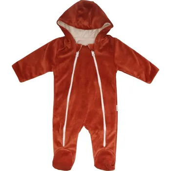 Kojenecký overal VELVET, Baby Fox - hnědý, Mamatti Velikost: 74 (6-9m)