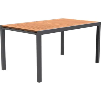 Jídelní stůl Stůl hliníkový, rozkládací Valencia,150-200x90cm, hnědý LIVARNO