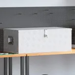 Úložný box stříbrný 90 x 47 x 33,5 cm hliník IM_152254
