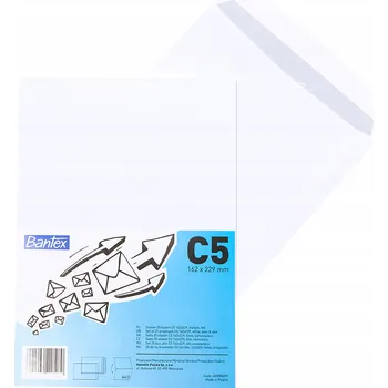 Obálka Obálka bez okénka C5 (162 x 229 mm) Bantex bílá 25 ks