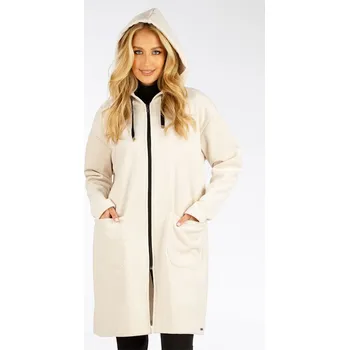 Dámský kabát Litex Dámský kabátek s kapucí 7F148 smetanová L/XL