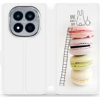 Pouzdro na mobilní telefon Flipové pouzdro Mobiwear - Xiaomi Redmi Note 15 Pro Plus 5G - M090P Makronky (Knížkové flip pouzdro, obal, kryt na mobil Xiaomi Redmi Note 15 Pro Plus 5G - M090P Makronky, materiál Umělá kůže + TPU - ochrana 360°, stojánek, silikonová vanička, magnetické)