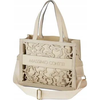 Massimo Connti shopper kabelka z eko kůže béžová