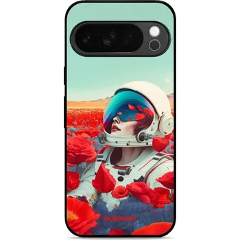 Pouzdro na mobilní telefon Lesklý kryt Mobiwear Glossy - Google Pixel 10 Pro - G001G Astronautka v květech (Prémiové lesklé pouzdro, obal, kryt Mobiwear Glossy na mobil Google Pixel 10 Pro - G001G Astronautka v květech, materiál Plast + TPU silikon - krytí po všech stranách,)