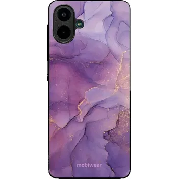 Pouzdro na mobilní telefon Lesklý kryt Mobiwear Glossy - Samsung Galaxy A07 - G050G - Fialový mramor (Prémiové lesklé pouzdro, obal, kryt Mobiwear Glossy na mobil Samsung Galaxy A07 - G050G - Fialový mramor, materiál Plast + TPU silikon - krytí po všech stranách, neošoupatelný)