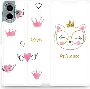 Pouzdro na mobilní telefon Flipové pouzdro Mobiwear - Samsung Galaxy A07 - MH03S Kočička princess (Knížkové flip pouzdro, obal, kryt na mobil Samsung Galaxy A07 - MH03S Kočička princess, materiál Umělá kůže + TPU - ochrana 360°, stojánek, silikonová vanička, magnetické zavírání)