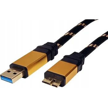 Datový kabel Kabel USB A - Micro B USB 3.2 Gen 1 zlatý M/M 2m