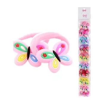 Gumičky do vlasů s motýlky, 2 ks