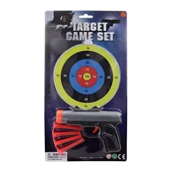 Dětská zbraň Pistole na přísavky s terčem