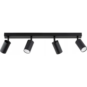 Stropní svítidlo černá 60 cm se 4 pohyblivými reflektory GU10 Alfa