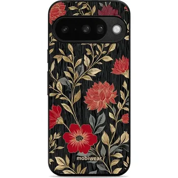 Pouzdro na mobilní telefon Lesklý kryt Mobiwear Glossy - Google Pixel 10 - V172S Červená kvítka (Prémiové lesklé pouzdro, obal, kryt Mobiwear Glossy na mobil Google Pixel 10 - V172S Červená kvítka, materiál Plast + TPU silikon - krytí po všech stranách, neošoupatelný potisk, tenké)