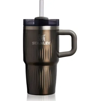 Stanley Quencher H2.O FlowState™ Fluted Tumbler nerezový tumbler s brčkem malý Gunmetal Shine 600 ml
