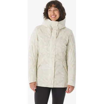 QUECHUA Dámská zimní turistická nepromokavá bunda NH 500 XL BÉŽOVÁ