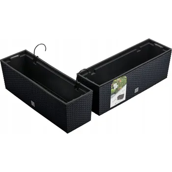 Květináč Květináč plast šedý Pafen 58 cm x 18,5 x 19,5 cm