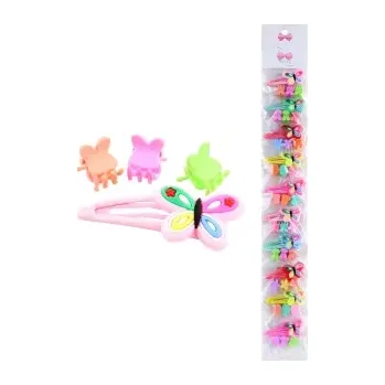 Sada doplňků do vlasů – sponka s motýlky a skřipečky