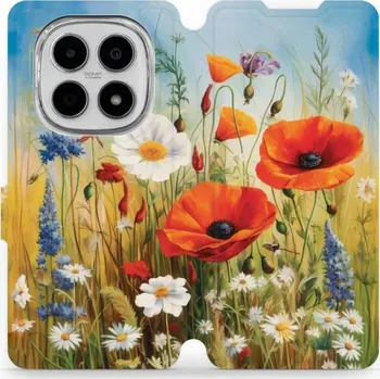 Pouzdro na mobilní telefon Flipové pouzdro Mobiwear - Xiaomi Redmi Note 15 5G - VP43S Letní louka (Knížkové flip pouzdro, obal, kryt na mobil Xiaomi Redmi Note 15 5G - VP43S Letní louka, materiál Umělá kůže + TPU - ochrana 360°, stojánek, silikonová vanička, magnetické zavírání)