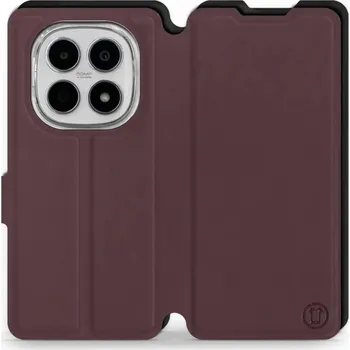 Pouzdro na mobilní telefon Flipové pouzdro Mobiwear Semiš - Xiaomi Redmi Note 15 5G - Bordové & Černé (Knížkové semišové flip pouzdro, obal, kryt na mobil Xiaomi Redmi Note 15 5G - Bordové & Černé, materiál semiš + TPU, ochrana 360°, stojánek, silikonová vanička, magnetické zavírán