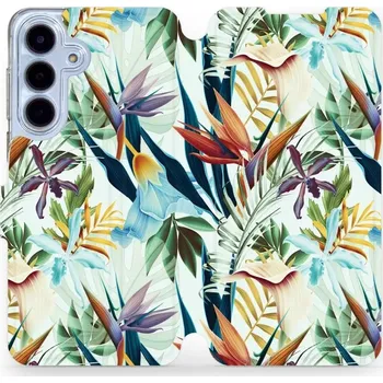 Telefonní příslušenství Flipové pouzdro Mobiwear - Samsung Galaxy S25 FE - M071P Flóra (Knížkové flip pouzdro, obal, kryt na mobil Samsung Galaxy S25 FE - M071P Flóra, materiál Umělá kůže + TPU - ochrana 360°, stojánek, silikonová vanička, magnetické zavírání)