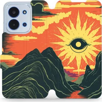 Pouzdro na mobilní telefon Flipové pouzdro Mobiwear - Xiaomi Poco C85 - VP55S Sluneční oko (Knížkové flip pouzdro, obal, kryt na mobil Xiaomi Poco C85 - VP55S Sluneční oko, materiál Umělá kůže + TPU - ochrana 360°, stojánek, silikonová vanička, magnetické zavírání)